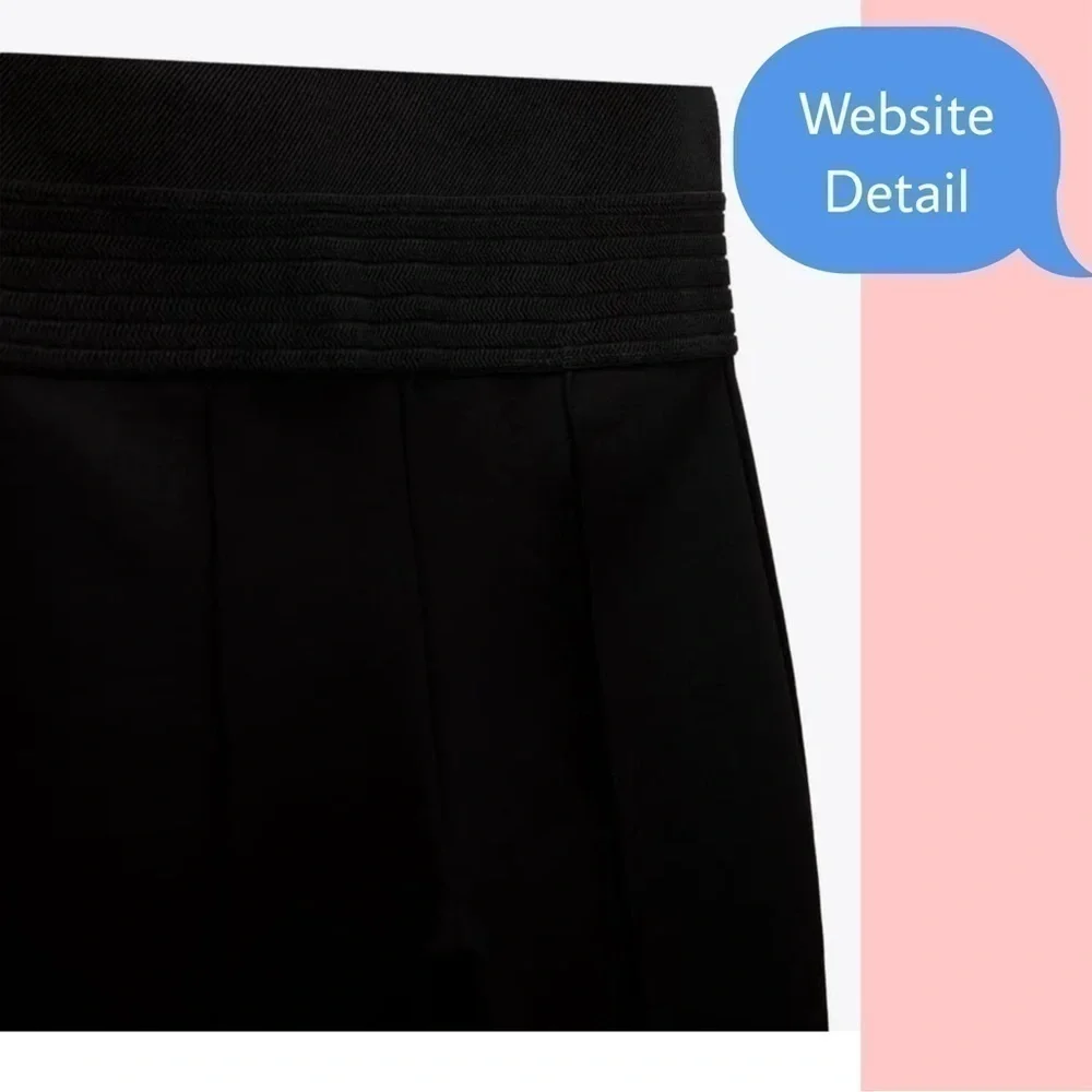 Zara Black Formal Leggings Wide Waistband Medium GUC - Picture 10 of 14